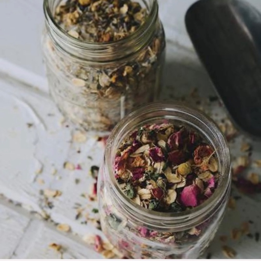 Lavender and Rose dried flowers herbal bath tea